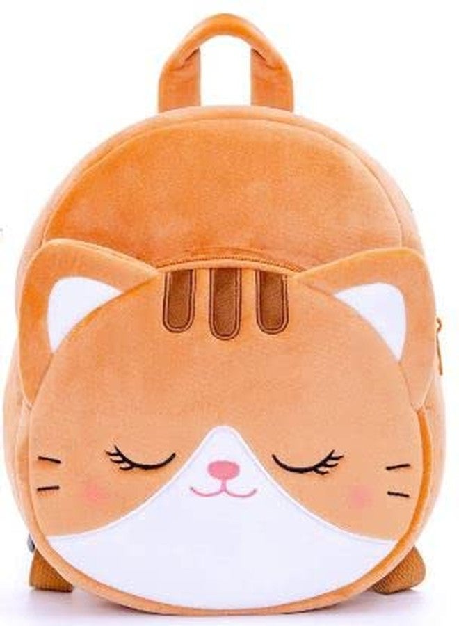 Delicado Cute Small Toddler Kids Backpack Plush Cartoon Mini Children School/Nursery/Picnic/Travelling Bag For Baby Girl Boy Age 1-5 Years (15 * 12 Inches, Yellow) - Image 1